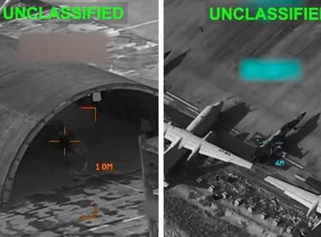 ABD saldırı görüntülerini paylaştı! İran uçakları birer birer vuruldu