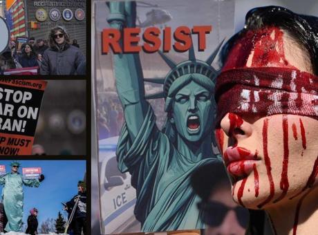 ABD'de milyonlar Trump'a karşı sokaklara döküldü! 50 eyalette 'Krallara Hayır' eylemleri