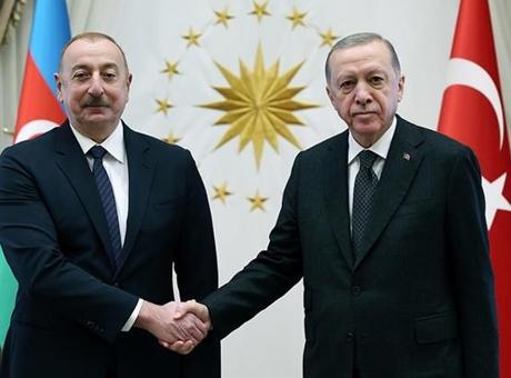 Cumhurbaşkanı Erdoğan, Azerbaycan Cumhurbaşkanı İlham Aliyev ile görüştü