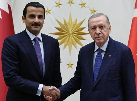 Cumhurbaşkanı Erdoğan, Katar Emiri Al Sani ile görüştü