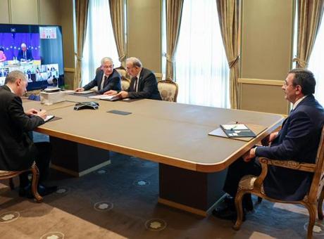 Cumhurbaşkanı Yardımcısı Yılmaz, İran'daki gelişmelerin ele alındığı çevrim içi liderler toplantısına katıldı