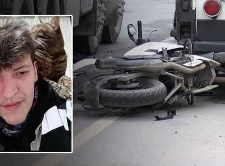 D-100’de feci son! Savrulan motosikletlinin üzerinden beton mikseri geçti