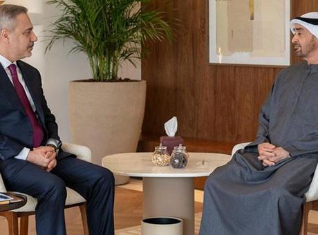 Dışişleri Bakanı Hakan Fidan, BAE Devlet Başkanı Al Nahyan tarafından kabul edildi
