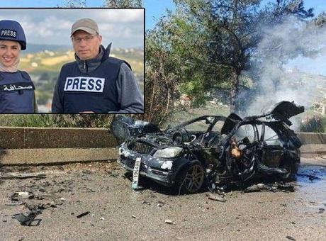 İsrail'den Lübnan'da alçak saldırı! Basın aracı hedef alındı: 3 gazeteci hayatını kaybetti