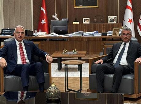 KKTC Cumhurbaşkanı Erhürman, Kültür ve Turizm Bakanı Ersoy ile görüştü