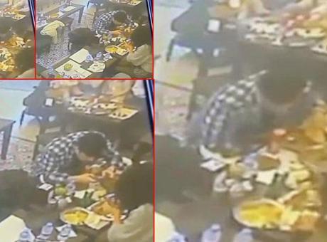 Ocakbaşında mide bulandıran olay! Yemekten çıkan böcek müşterinin dudağını ısırdı