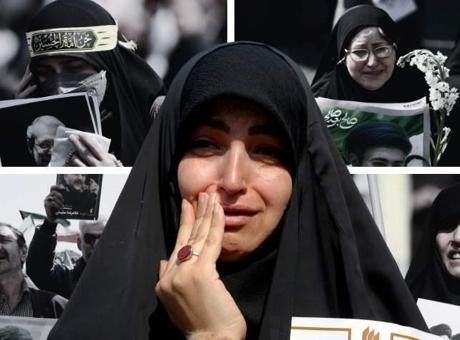 Tahran'da binler meydanlara döküldü! ABD-İsrail karşıtı sloganlarla Laricani ve Süleymani'ye veda