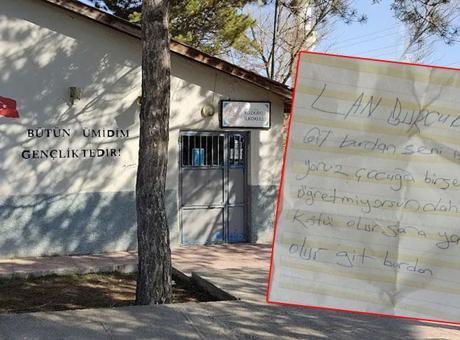 Yer: Eskişehir! İlkokul kapısına tehdit mektubu bıraktı