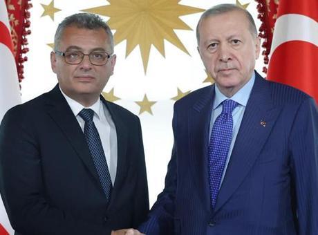 Cumhurbaşkanı Erdoğan, Kuzey Kıbrıs Türk Cumhuriyeti Cumhurbaşkanı Tufan Erhürman ile görüştü