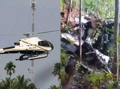 Kalkıştan dakikalar sonra irtibat kesildi! Endonezya'da helikopter kazası: Çok sayıda can kaybı var