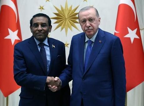 Cumhurbaşkanı Erdoğan, Sudan Başbakanı İdris'i kabul etti