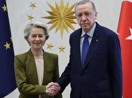 Cumhurbaşkanı Erdoğan Ursula von der Leyen ile görüştü