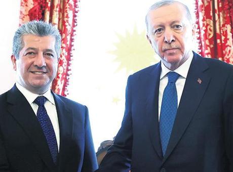 Erdoğan, IKBY Başbakanı Barzani’yi kabul etti: İstanbul’da sürpriz buluşma