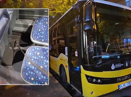 İETT otobüsünde şoke eden olay! İnşaat demiri otobüsün altını deldi, yolcu yaralandı