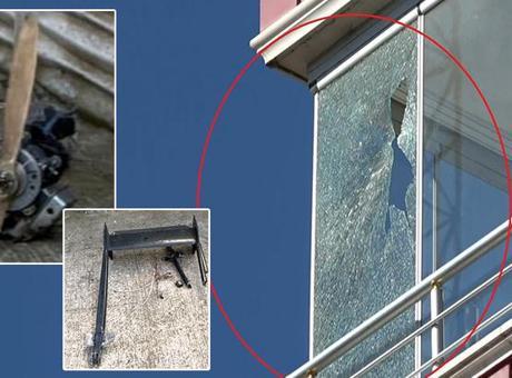 Samsun'da insansız hava aracı düştü, evlerde hasar oluştu