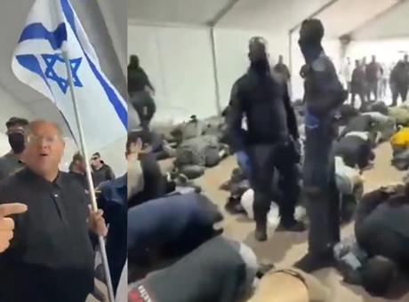 Skandal görüntüleri paylaştılar! İsrail'den alıkonulan Sumud Filosu aktivistlerine işkence: Ters kelepçe taktılar