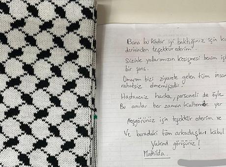 Sumud Filosu aktivisti Mallet’ten Türk sağlık çalışanlarına teşekkür mektubu
