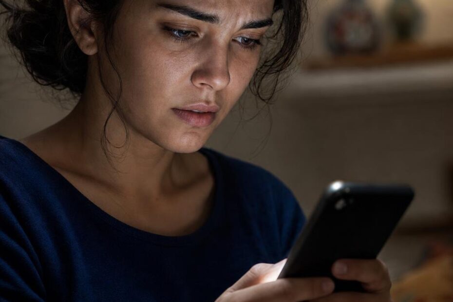 Telefonunda deprem bildirimi alan kişi