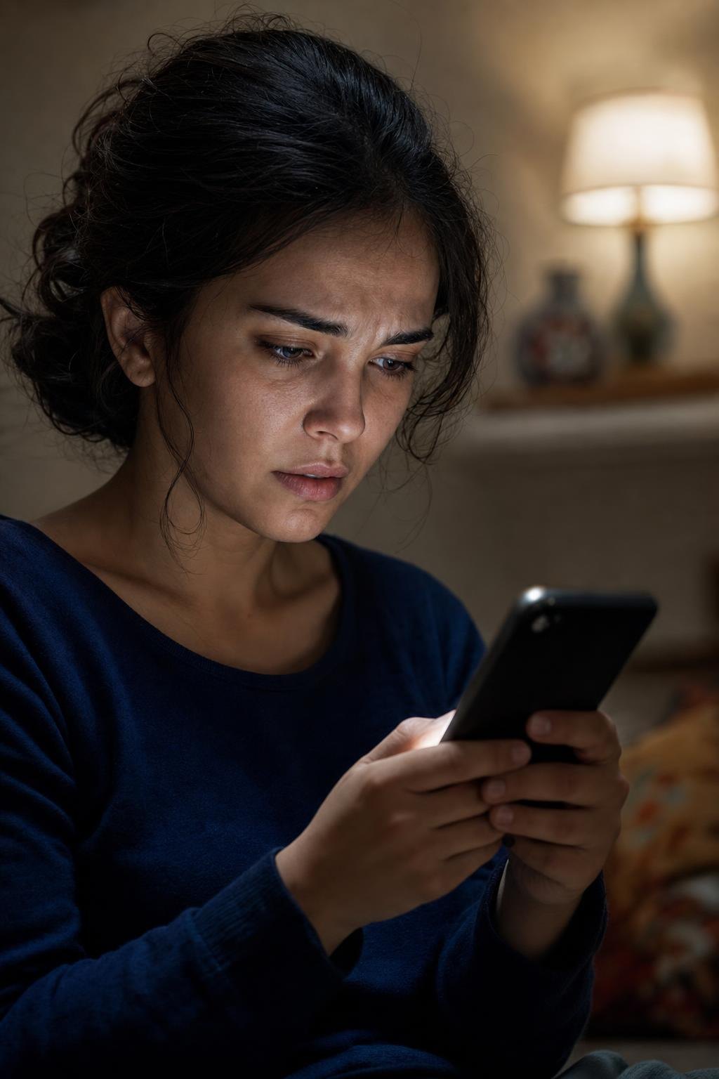 Telefonunda deprem bildirimi alan kişi
