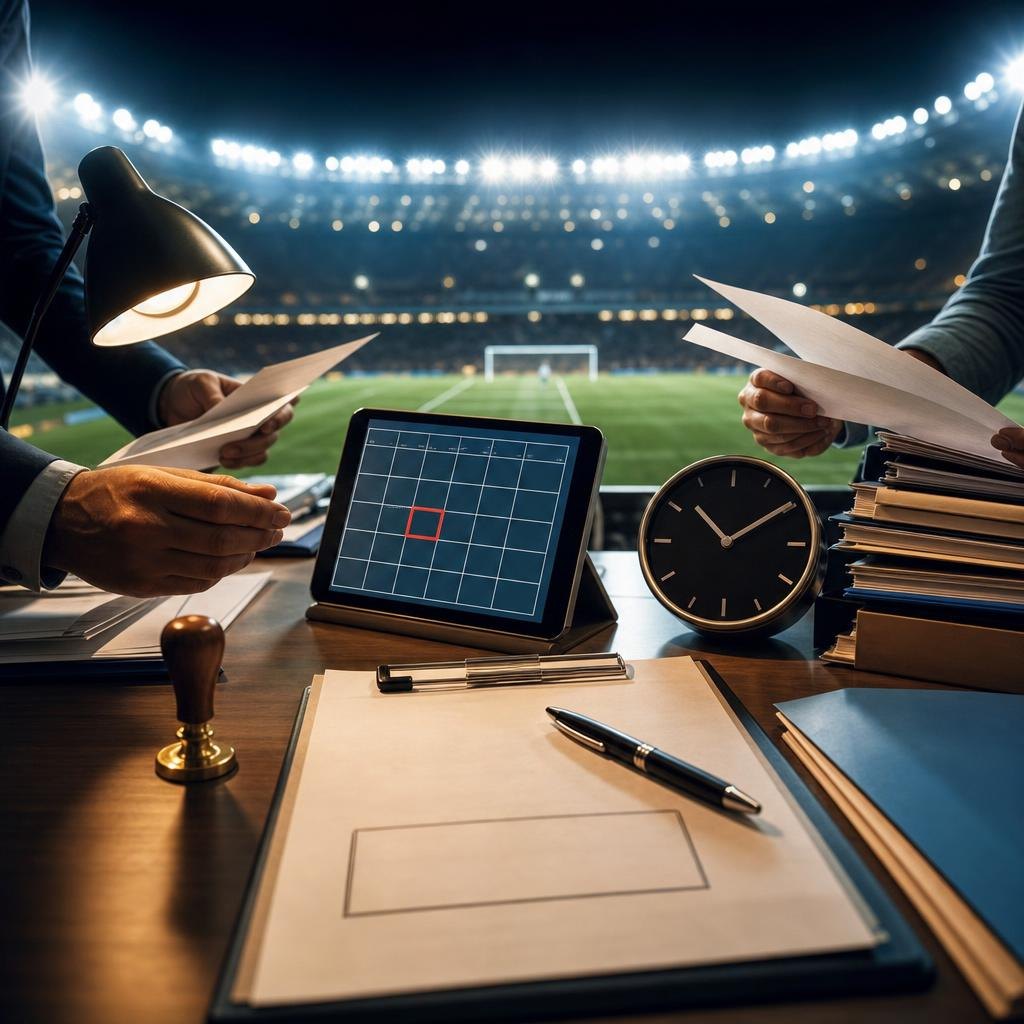 Transfer sezonu kapanışını anlatan futbol temalı editoryal görsel